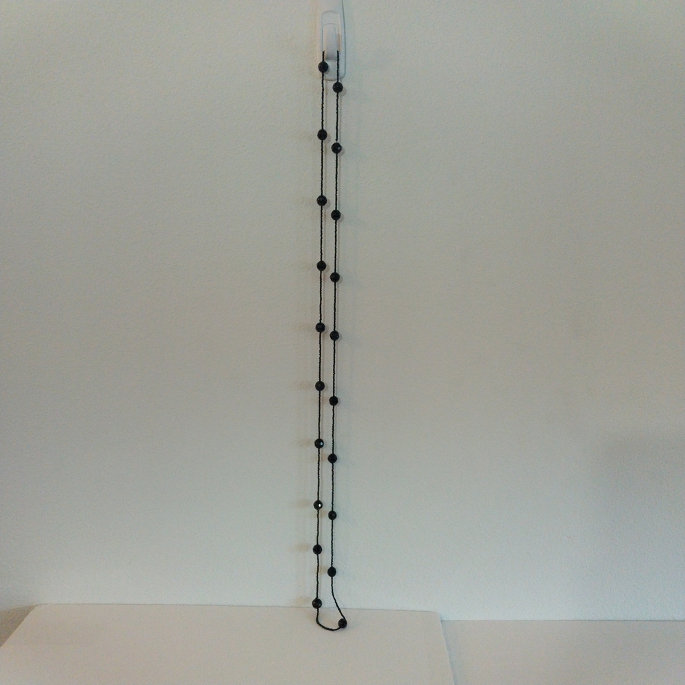 Elegant Black Beaded Necklace